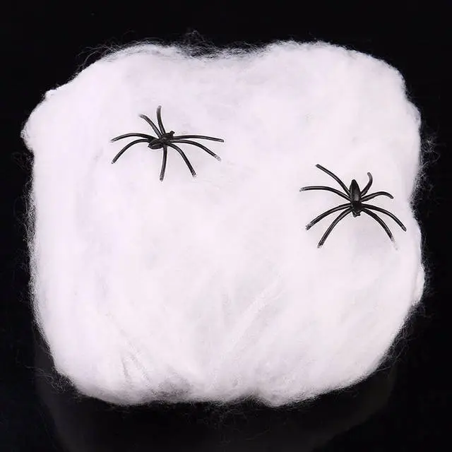 Cosplay&ware Halloween Scary Party Scene White Stretchy Cobweb Spider Web Horror Decoration Bar Haunted 6 Cosplay&ware Halloween Scary Party Scene White Stretchy Cobweb Spider Web Horror Decoration Bar Haunted - Image 4