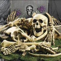 OLOEY Halloween Skeleton Bones 28 Pieces Prop Skull Haunted Horror Party Decorations Tricky
