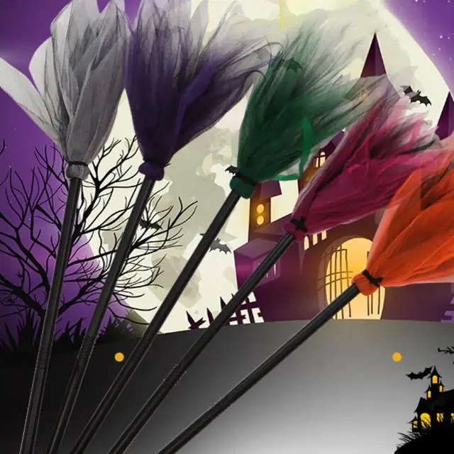 Cosplay&ware Halloween Witch Broom Cosplay Wizard Costume Party Smooth And Light Handle Design 8 Cosplay&ware Halloween Witch Broom Cosplay Wizard Costume Party Smooth And Light Handle Design - Image 6