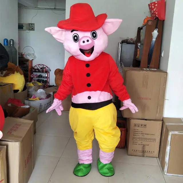 Cosplay&ware Happy Pig Mascot Costume Suits Cosplay Party Game Dress Outfits Clothing Advertising Carnival Halloween Xmas Easter 4 Cosplay&ware Happy Pig Mascot Costume Suits Cosplay Party Game Dress Outfits Clothing Advertising Carnival Halloween Xmas Easter - Image 2