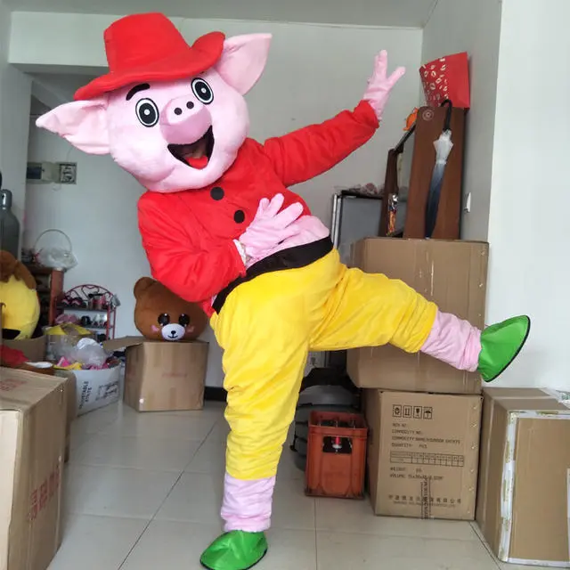 Cosplay&ware Happy Pig Mascot Costume Suits Cosplay Party Game Dress Outfits Clothing Advertising Carnival Halloween Xmas Easter 6 Cosplay&ware Happy Pig Mascot Costume Suits Cosplay Party Game Dress Outfits Clothing Advertising Carnival Halloween Xmas Easter - Image 4