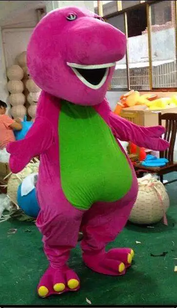 Cosplay&ware High Large Barney Cartoon Mascot Costumes On Adult Size Holiday 4 Cosplay&ware High Large Barney Cartoon Mascot Costumes On Adult Size Holiday - Image 2