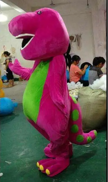 Cosplay&ware High Large Barney Cartoon Mascot Costumes On Adult Size Holiday 5 Cosplay&ware High Large Barney Cartoon Mascot Costumes On Adult Size Holiday - Image 3
