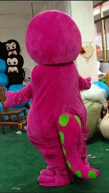Cosplay&ware High Large Barney Cartoon Mascot Costumes On Adult Size Holiday 6 Cosplay&ware High Large Barney Cartoon Mascot Costumes On Adult Size Holiday - Image 4