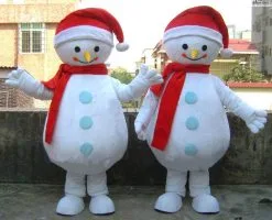 Cosplay&ware High Christmas Snowman Mascot Costume Party Performance Adult Size