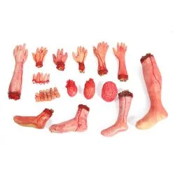 YONGSNOW Horror Halloween Bloody Hand Haunted Party Decoration Fake Finger Leg Foot Heart -Cosplayware Store Horror Halloween Props Bloody Hand Haunted Party Decoration Fake Hand Finger Leg Foot Heart Halloween House 2.jpg 640x640q80 2.jpg 2