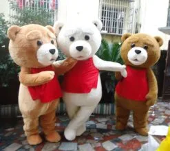 Cosplay&ware Teddies Costume Adult Fur Teddy Bear Mascot Babydolls Cosplay Halloween Carnival Party Event