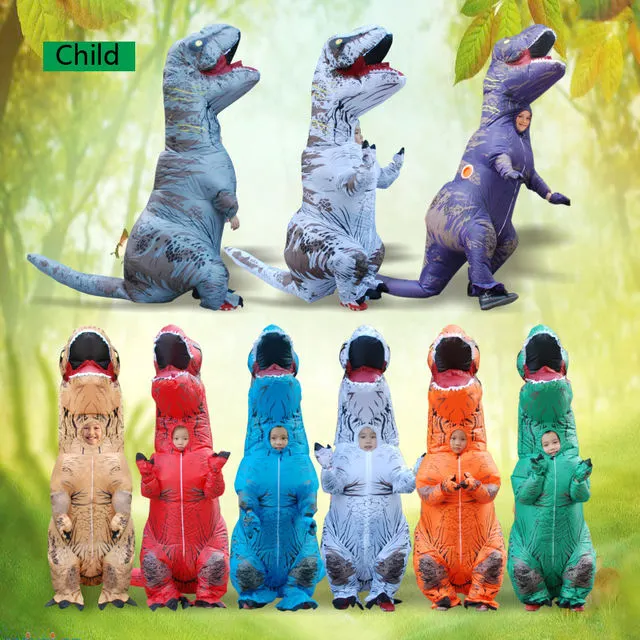 Cosplay&ware Kids Adult Inflatable Costume Dinosaur Dino Cartoon Characters Fancy Dress T-rex Blow Up Animal Mascots Cosplay 4 Cosplay&ware Kids Adult Inflatable Costume Dinosaur Dino Cartoon Characters Fancy Dress T-rex Blow Up Animal Mascots Cosplay - Image 2