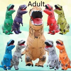 Cosplay&ware Kids Adult Inflatable Costume Dinosaur Dino Cartoon Characters Fancy Dress T-rex Blow Up Animal Mascots Cosplay