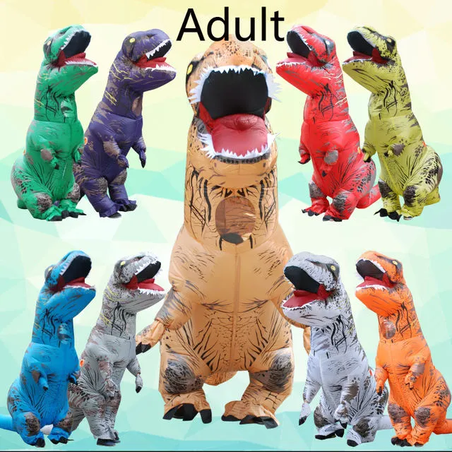 Cosplay&ware Kids Adult Inflatable Costume Dinosaur Dino Cartoon Characters Fancy Dress T-rex Blow Up Animal Mascots Cosplay 3 Cosplay&ware Kids Adult Inflatable Costume Dinosaur Dino Cartoon Characters Fancy Dress T-rex Blow Up Animal Mascots Cosplay