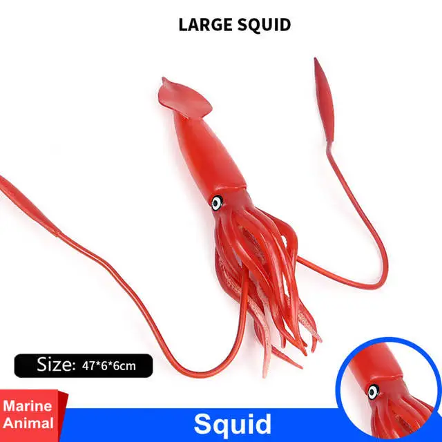 Cosplay&ware Large Squid Inkfish Model Ocean Animal Lifelike Figure Adult Kids Toys Home 4 Cosplay&ware Large Squid Inkfish Model Ocean Animal Lifelike Figure Adult Kids Toys Home - Image 2