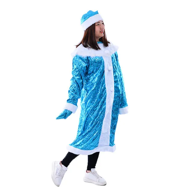 Cosplay&ware Women Snow Maiden Christmas Santa Claus Costume Snegurochka Funny Dress Suit Cosplay Xmas Adult 5 Cosplay&ware Women Snow Maiden Christmas Santa Claus Costume Snegurochka Funny Dress Suit Cosplay Xmas Adult - Image 3