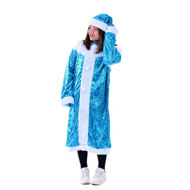 Cosplay&ware Women Snow Maiden Christmas Santa Claus Costume Snegurochka Funny Dress Suit Cosplay Xmas Adult 4 Cosplay&ware Women Snow Maiden Christmas Santa Claus Costume Snegurochka Funny Dress Suit Cosplay Xmas Adult - Image 2