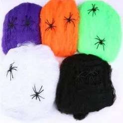 XR Partyday Horrible Scary Spider Web Cobweb Bar Haunted Scene Arranged Halloween Party Decoration Holiday