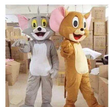 Cosplay&ware Tom Cat And Jerry Mouse Mascot Costume Cartoon Dolls Performance Clothing 3 Cosplay&ware Tom Cat And Jerry Mouse Mascot Costume Cartoon Dolls Performance Clothing