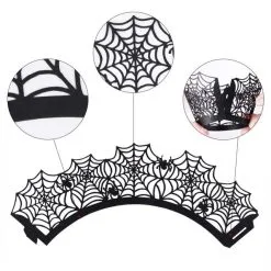 Cosplay&ware Ourwarm 12pcs Halloween Black Party Cupcake Wrappers Spider Witch Castle Laser Cut Cake Decorations Christmas Event -Cosplayware Store OurWarm 12pcs Halloween Black Party Cupcake Wrappers Spider Witch Castle Laser Cut Cake Decorations Christmas Event 2.jpg 640x640q80 2.jpg 2