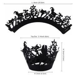 Cosplay&ware Ourwarm 12pcs Halloween Black Party Cupcake Wrappers Spider Witch Castle Laser Cut Cake Decorations Christmas Event -Cosplayware Store OurWarm 12pcs Halloween Black Party Cupcake Wrappers Spider Witch Castle Laser Cut Cake Decorations Christmas Event 3.jpg 640x640q80 3.jpg 3