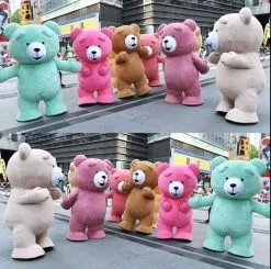 Cosplay&ware Outdoor Teddy Bear Inflatable Mascot Costume Suits Cosplay Party Dress Outfits Advertising Carnival Halloween S4