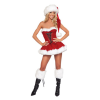 Cosplay&ware Plus Size Christmas Costume Women Red Sexy Dress Adult Female Fancy Cosplay Hat -Cosplayware Store Plus Size New Year Christmas Costume for Women Red