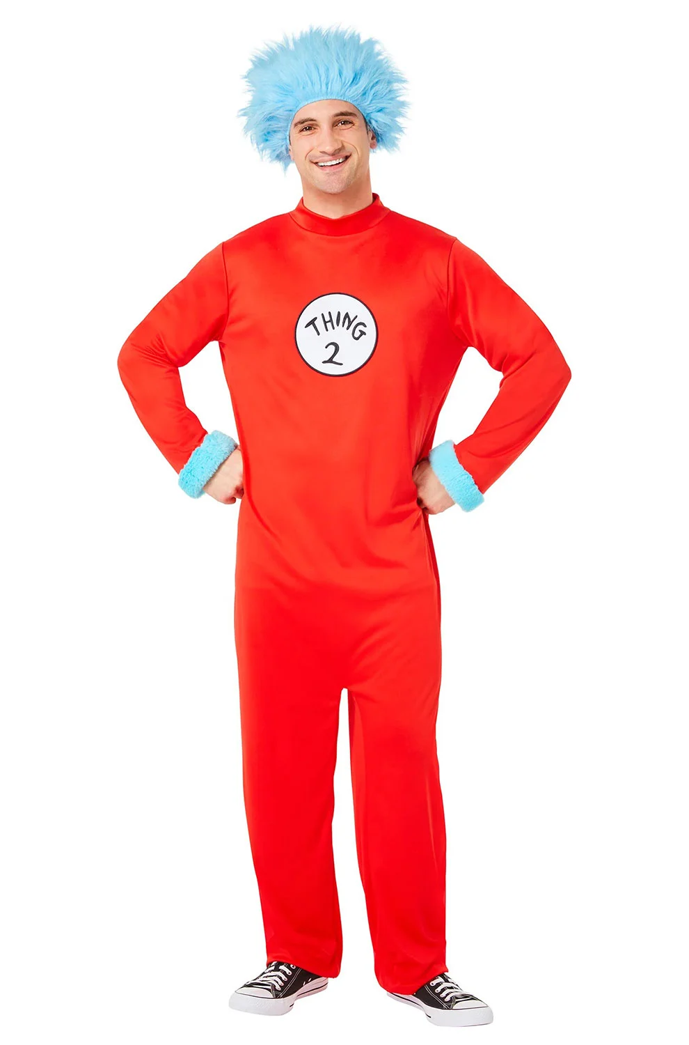 Thing 1 & 2 Jumpsuit Adult Costume 3 Thing 1 & 2 Jumpsuit Adult Costume