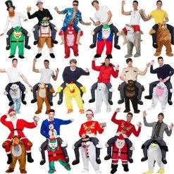 Cosplay&ware Shoulder Ride On Me Piggy Back Fancy Dress Adult Party Costume Mens Mascot