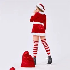 Cosplay&ware Sladuo Plus Size Long Sleeve Christmas Dress Sexy Female Elf Santa Claus Costume Cosplay Party Adult Fancy -Cosplayware Store Sladuo Plus Size Long Sleeve Christmas Dress Sexy Female Elf Santa Claus Costume Cosplay Party Adult 5.jpg 640x640q80 5.jpg 5
