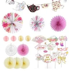 Cosplay&ware Tea Party Decorations Floral Printable Pot Cup Garland Photo Alice In Wonderland Mother’s Day -Cosplayware Store Tea Party Decorations Floral Printable Tea Pot Tea Cup Garland Photo Props Alice in Wonderland Mother 2.jpg 640x640q80 2.jpg 2