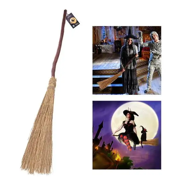 BESTOYARD Unomor Witch Broom Straw Costume Cosplay Wizard Halloween Party Magic Children Kids 3 BESTOYARD Unomor Witch Broom Straw Costume Cosplay Wizard Halloween Party Magic Children Kids