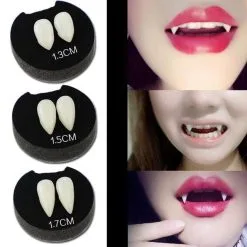VKTECH Vampire Teeth Fangs Dentures Halloween Decoration Costume Party Favors Holiday Decorations Horror Adult Kids