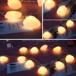 HOUSEEN Wall Hanging Led Sea Shell Garlands 16m String Chain Wedding Party Photo Children Room Home -Cosplayware Store Wall Hanging LED Sea Shell Garlands 1 6m Birthday String Chain For Wedding Party Photo Props.jpeg 640x640q80 2.jpg 2