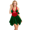 Freebily Women Adult Christmas Costume Soft Velvet Neck Haltered Dress With Arm Cuffs Xmas Elf Cosplay Party Up 1 Freebily Women Adult Christmas Costume Soft Velvet Neck Haltered Dress With Arm Cuffs Xmas Elf Cosplay Party Up -Cosplayware Store Women Adult Christmas Costume Soft Velvet Neck Hal