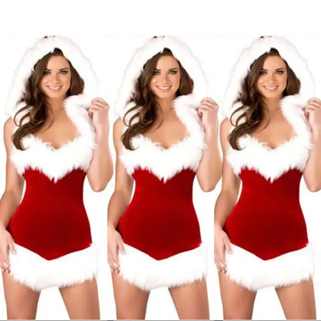 Cosplay&ware Women Sexy Christmas Santa Costume Festival Cosplay Costumes Hoody Dress Outfit Xmas Party Adult Fantasia Fancy Uniform 5 Cosplay&ware Women Sexy Christmas Santa Costume Festival Cosplay Costumes Hoody Dress Outfit Xmas Party Adult Fantasia Fancy Uniform - Image 3