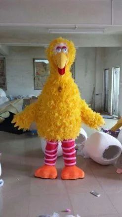 Cosplay&ware Yellow Feather Sponge Body Adult Big Bird Mascot Costumes High