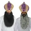 The Dragons Den Sultan Jafar Indian Gold & Purple Turban & Beard Aladdin Fancy Dress Set -Cosplayware Store api1xwy9k 51039.1647945632