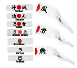 The Dragons Den Olympian Mixed Martial Arts Japanese Chinese Brazilian Combat Fighting Headbands