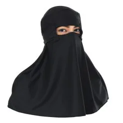 The Dragons Den Burqa Hood Burqua Fancy Dress Traditional Sharia Burka Head-Wear Hijab[Traditional Black]