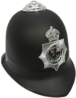 The Dragons Den Black British Bobby Policeman Hat Cop Fancy Dress Accessory