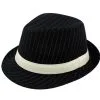 The Dragons Den Mens Deluxe Black Pin Stripe Gangster Fancy Dress Trilby Hat Accessory -Cosplayware Store apiszpd3j 57661.1614780284