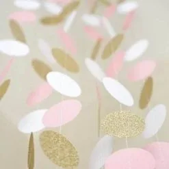 Cosplay&ware Champaign Goldpinkwhite11 Feet Circle Garland Polka Dots Paper Photo Baby Shower Bridal Wedding -Cosplayware Store champaign gold Pink White 11 Feet Circle Garland Polka Dots Paper Garland Photo Props Baby 2.jpg 640x640q80 2.jpg 2