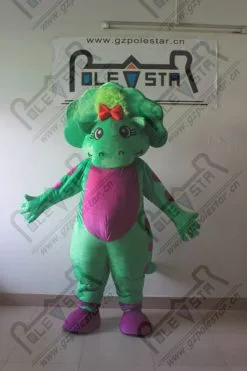 Cosplay&ware Green Dinosaur Mascot Costumes Baby Bop Costume
