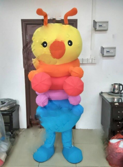Cosplay&ware Rainbow Worm Mascot Costumes Cartoon Insect