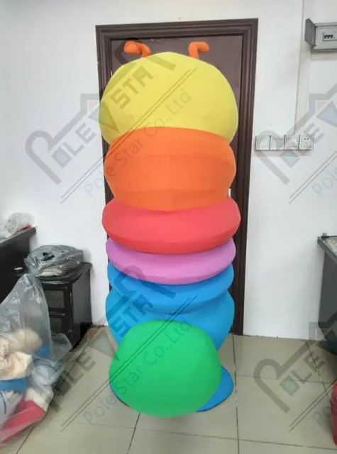 Cosplay&ware Rainbow Worm Mascot Costumes Cartoon Insect 5 Cosplay&ware Rainbow Worm Mascot Costumes Cartoon Insect - Image 3